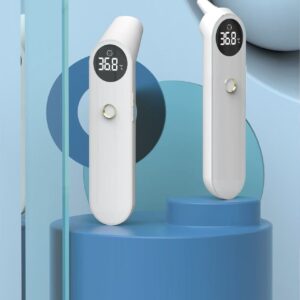 Infrared ear thermometer in ear, forehead, and object measurement configurations