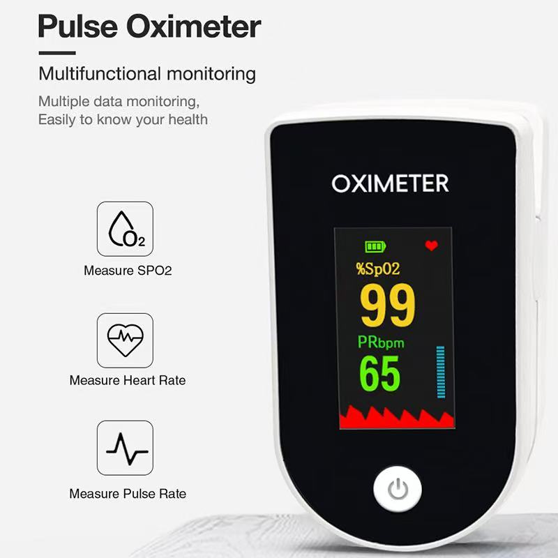 Multifunctional monitoring view showing how SpO₂ and pulse-rate readings are presented on screen.